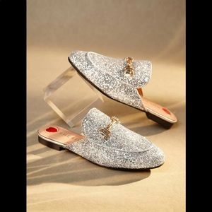 Sequin Loafer Mules